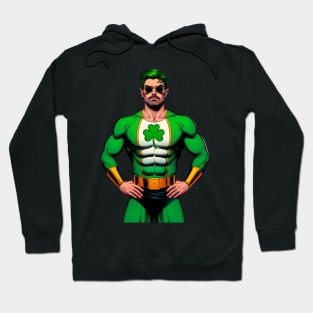 Irish Comic Book Superhero Sunglasses Hoodie